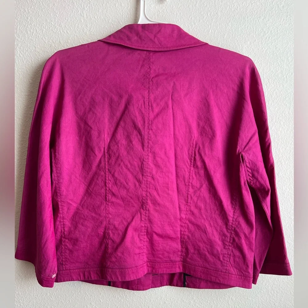 DKNY Fuchsia Pink Button-Front Jacket - Picture 3 of 7